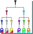 Grand master keying -a grand system of many masterkeyed systems. It may also have keyed alike and central locking components